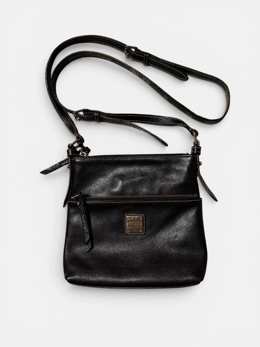 Dooney & Bourke Black Pebbled Leather Crossbody Bag